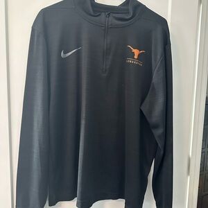 Nike Black and Orange Longhorns Quarter Zip Pullover